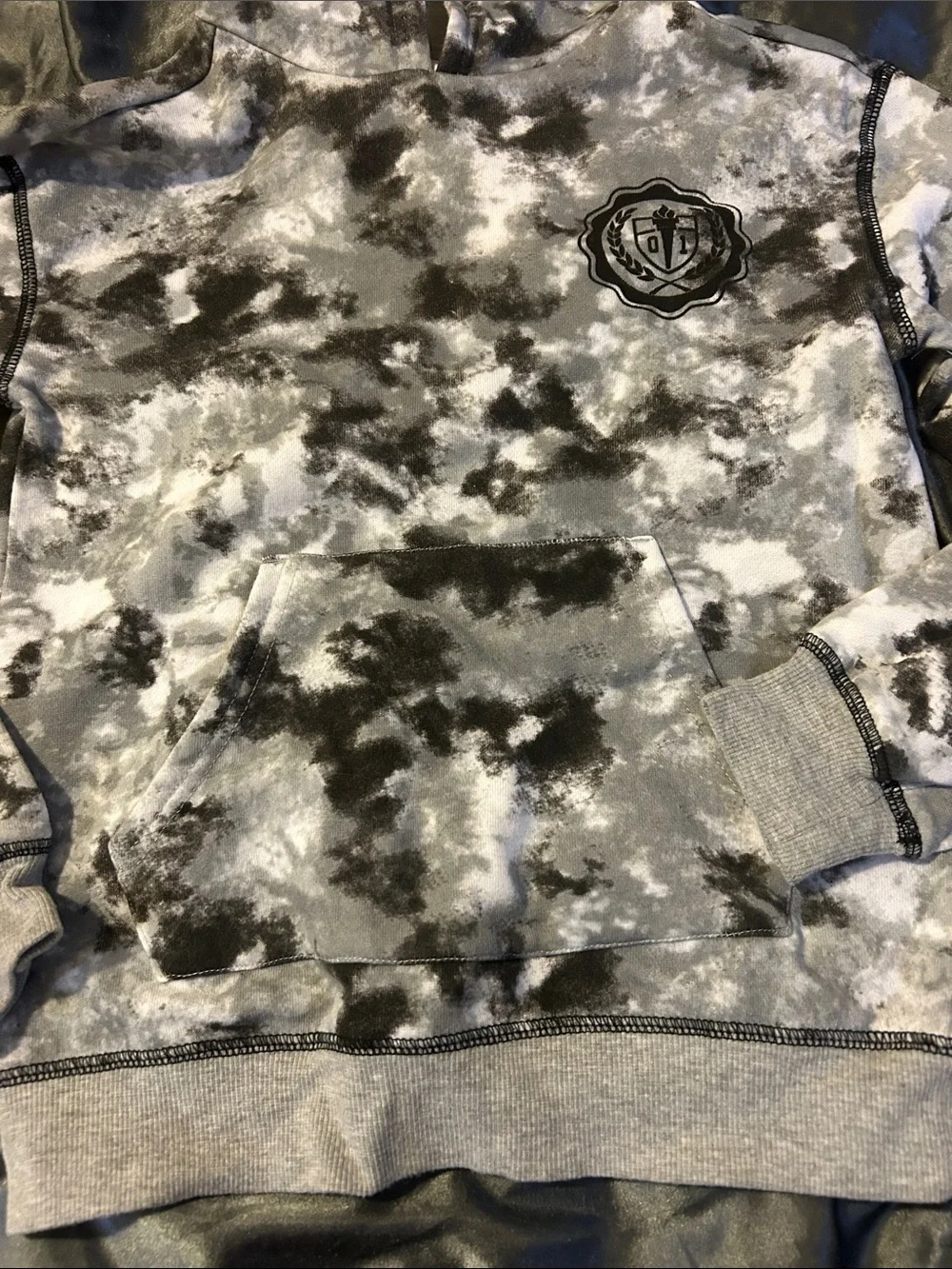 Epic Threads Black & Gray Tie-Dye Hooded Sweatshirt 🌹